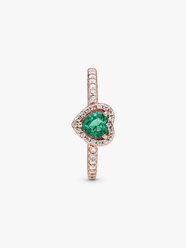 Anello con cuore in rilievo scintillante