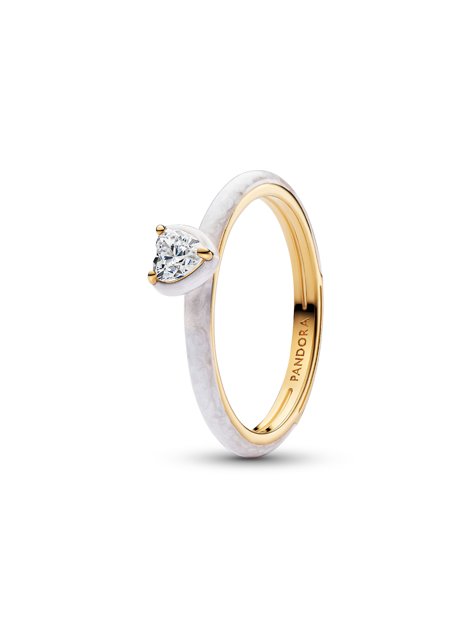 Weißes Chakra Herz Ring