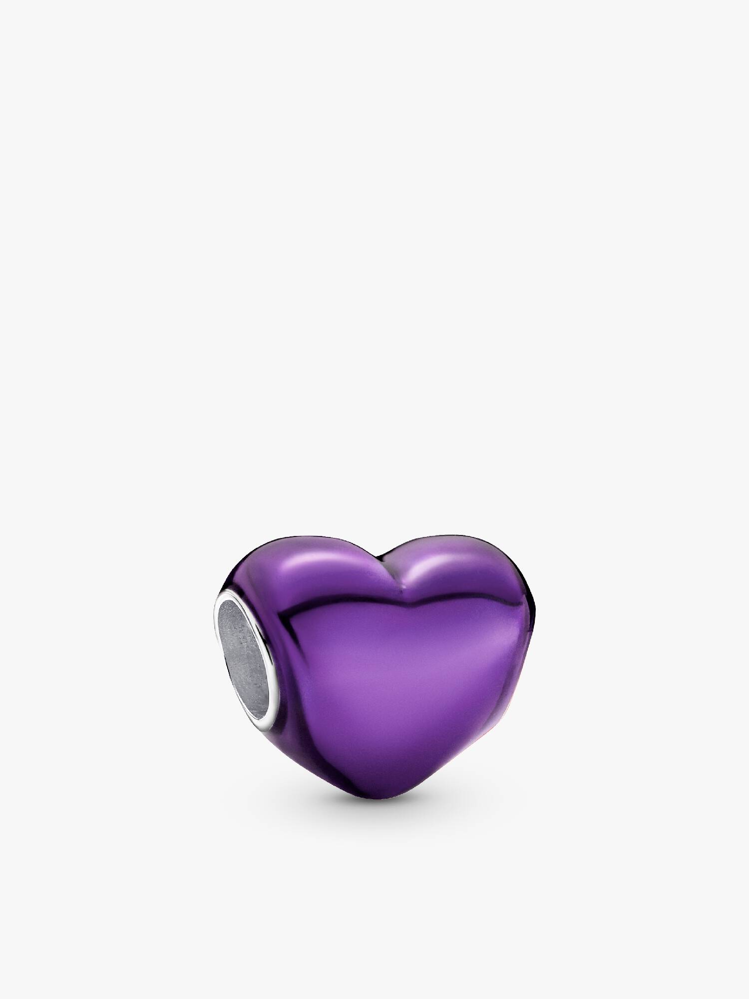 Charm Cœur Violet Métallique