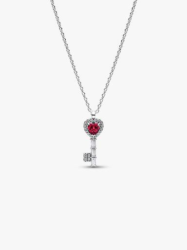 Collier Clé Cœur Surélevé