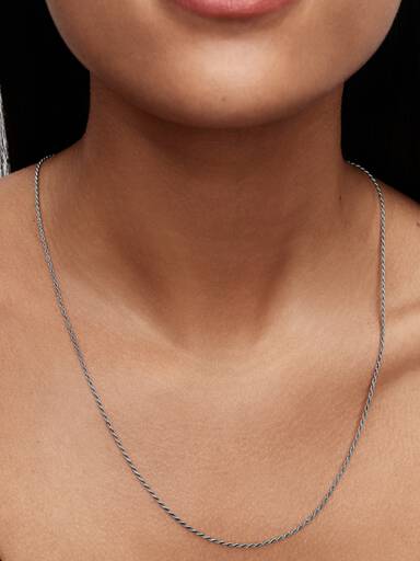 Collana con maglia a corda