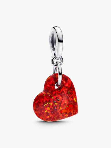 Pendente Cuore Opale Rosso