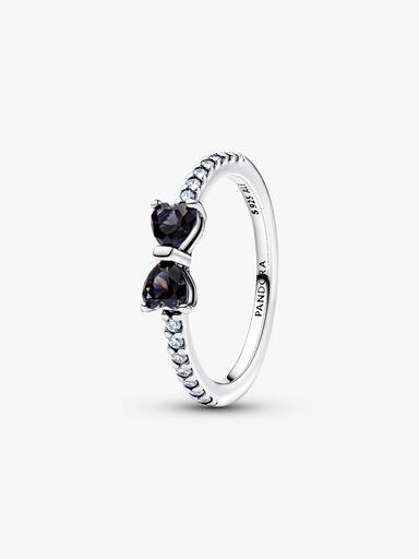 Funkelnde Schwarze Schleife Ring