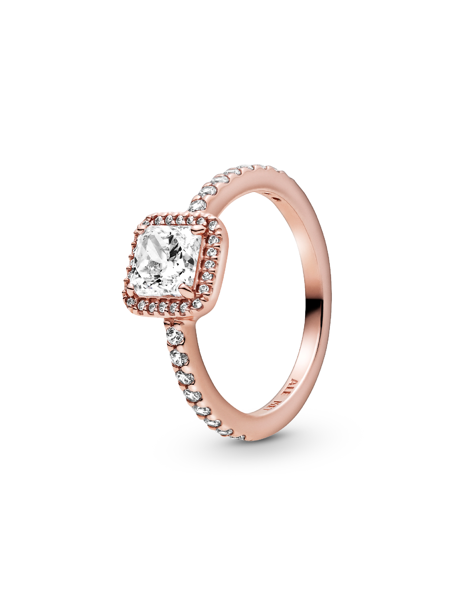 Quadratischer Funkelnder Strahlenkranz Ring