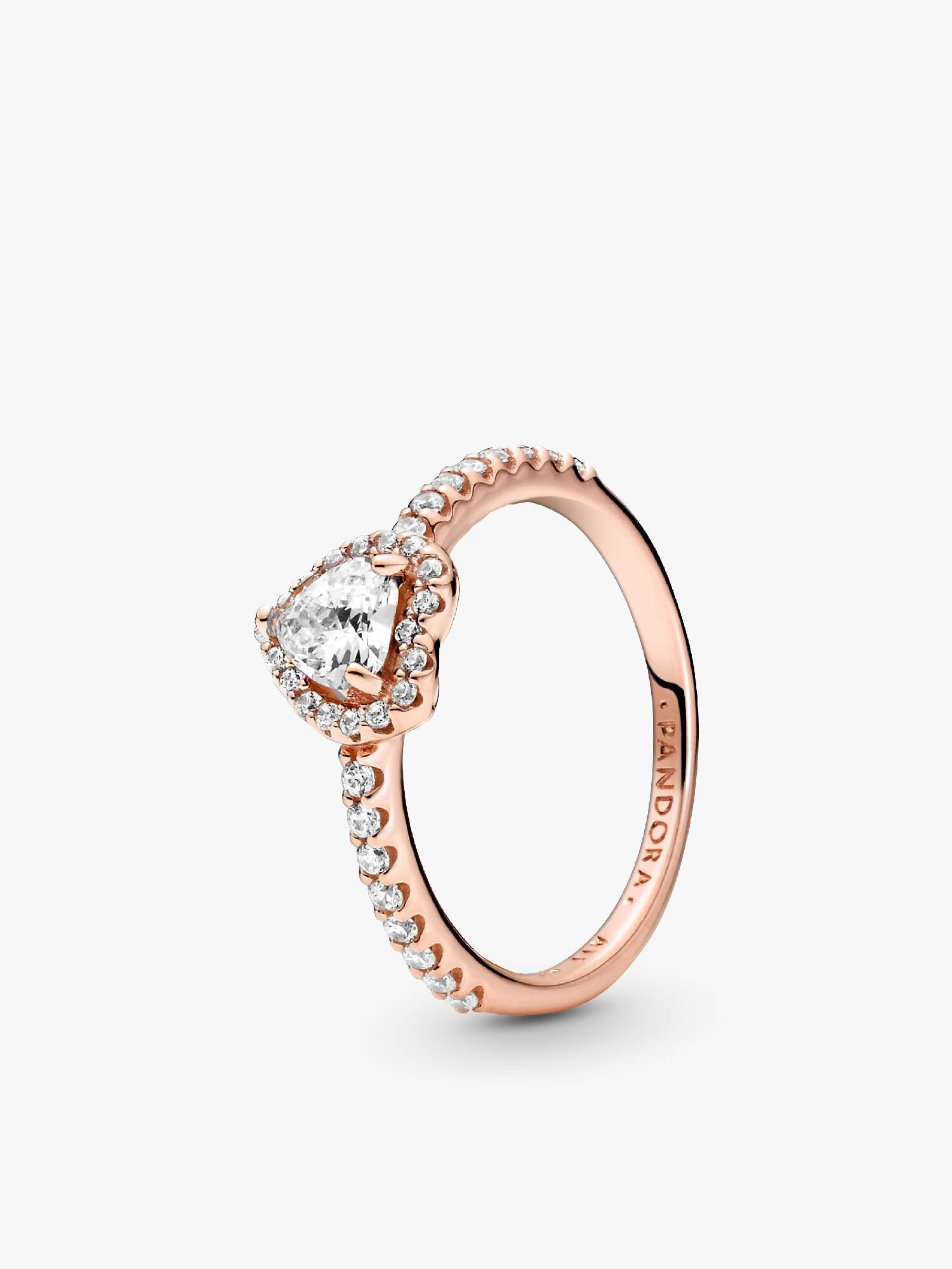 Funkelndes erhabenes Herz Ring