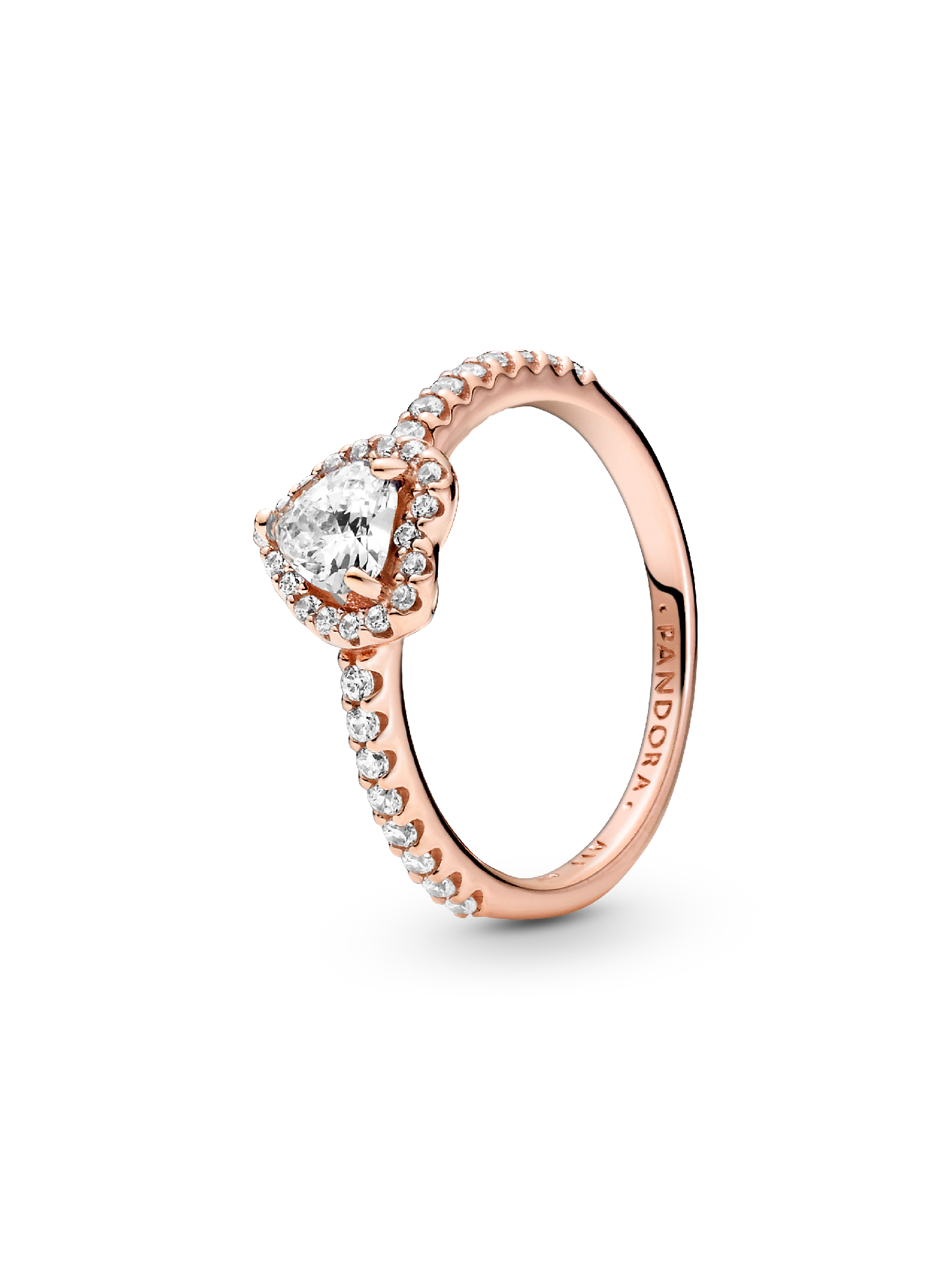 Funkelndes erhabenes Herz Ring