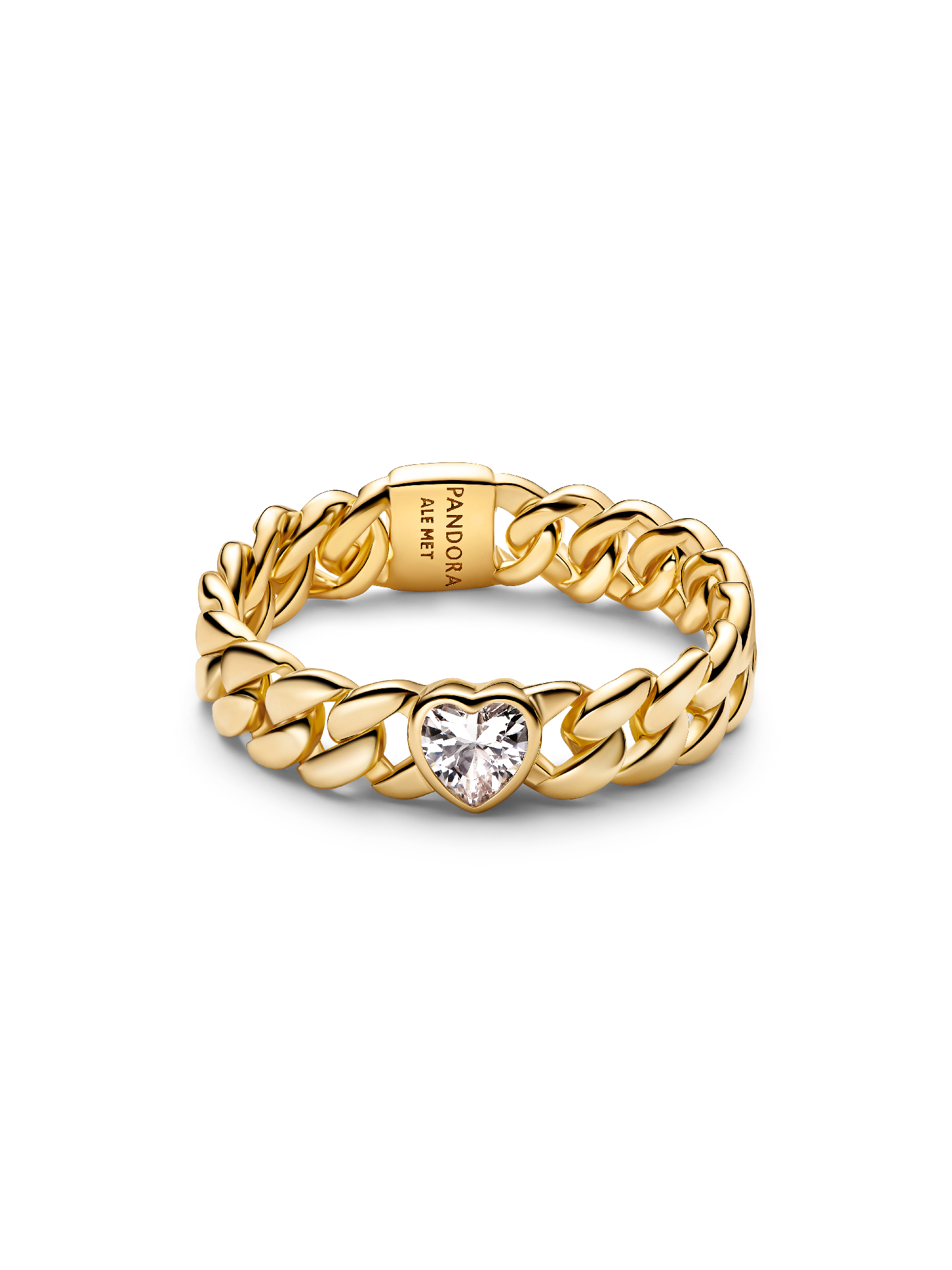 Herz Cuban-Kette Ring