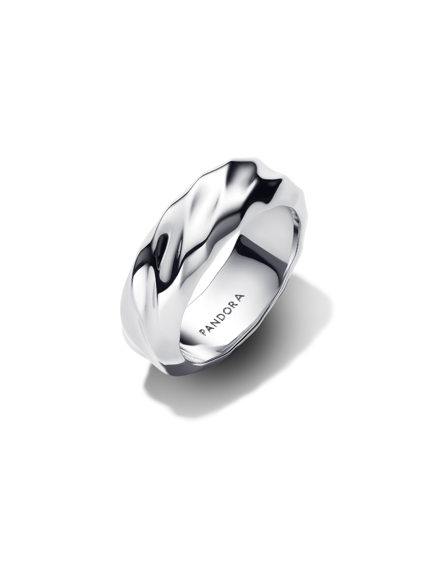 Gewellter Breiter Band-Ring
