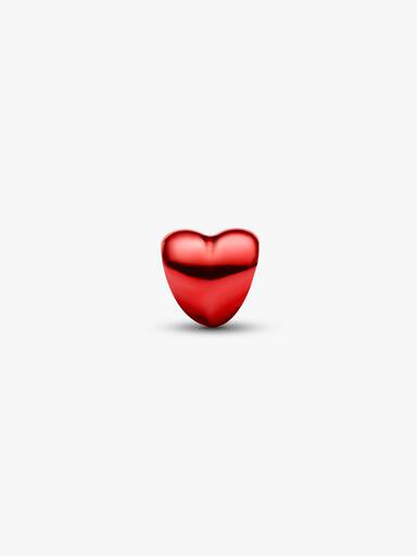Rotes Metallic Herz Mini-Charm