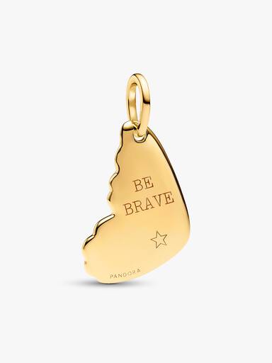 Pendentif Plaque Aile de Papillon Gravable