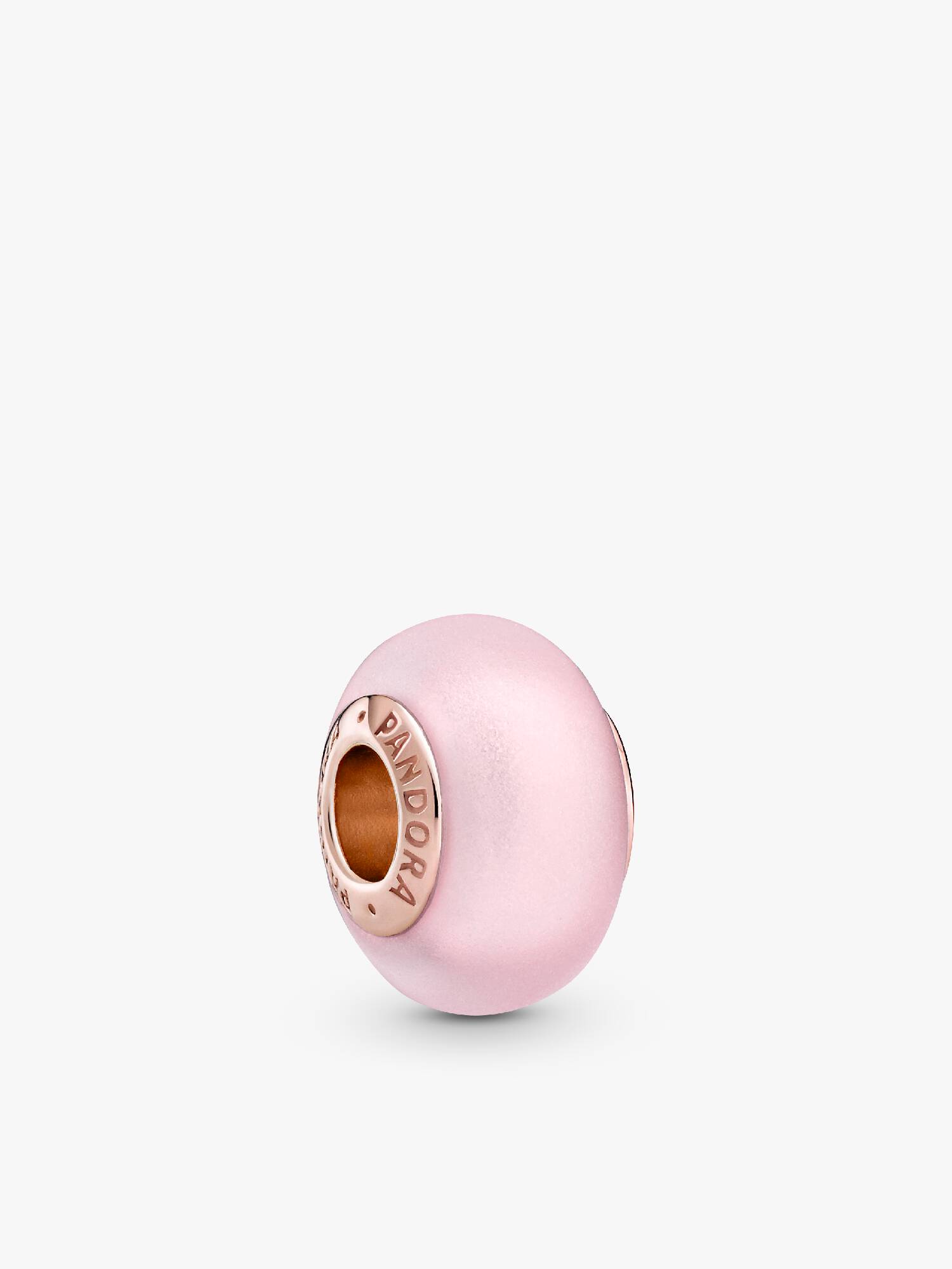 Charm in vetro di Murano rosa opaco