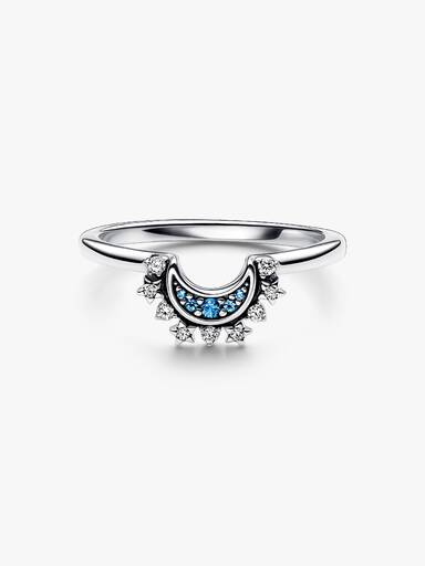Anello Luna Pietre Blu