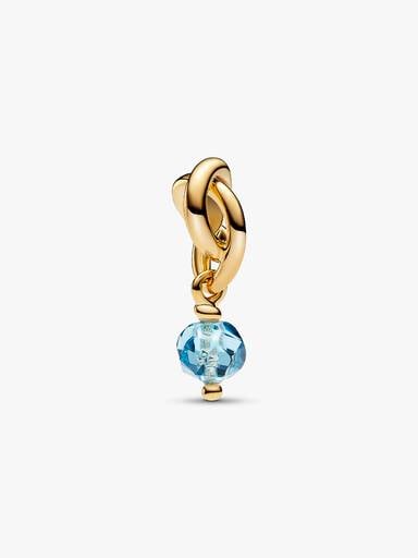 Mars Charm Pendant Cercle de l'Éternité Bleu Azur Facetté