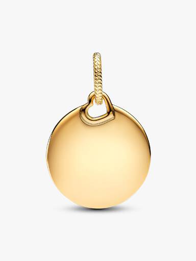 Charm Pendant Plaque Ronde Gravable