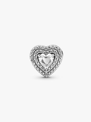 Charm Cuori in rilievo scintillante