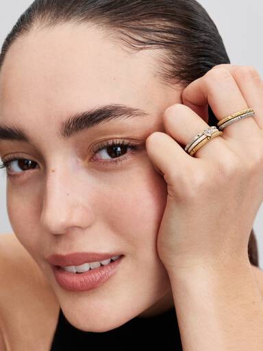 Weißes Chakra Herz Ring