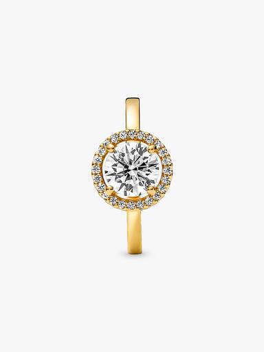Funkelnder Runder Strahlenkranz Ring