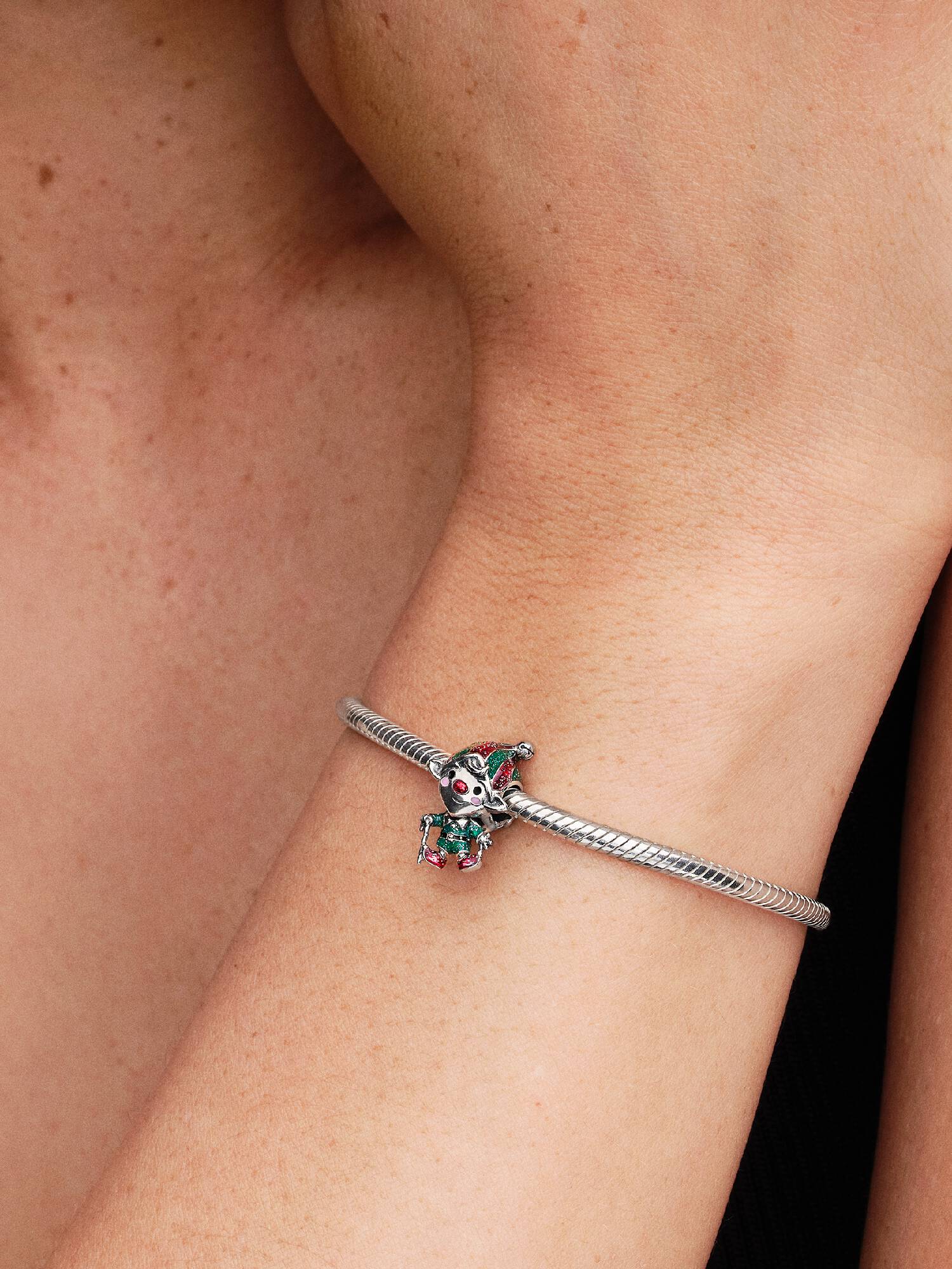 Beweglicher Weihnachtswichtel Charm