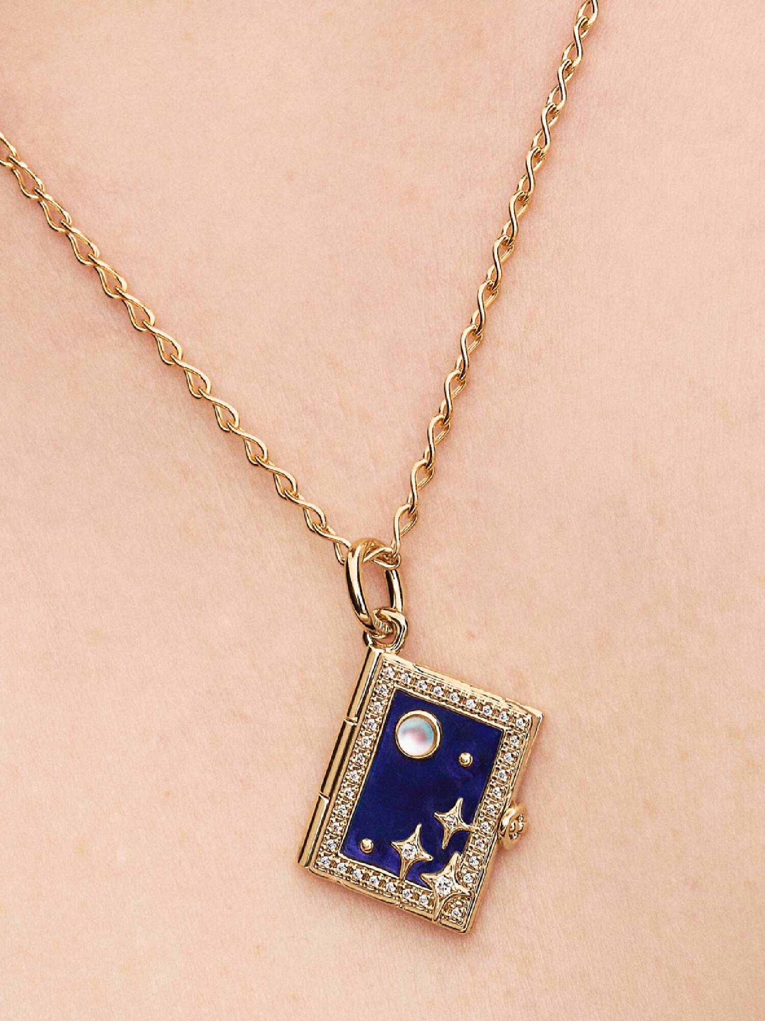 Charm Pendant Livre Magique Gravable