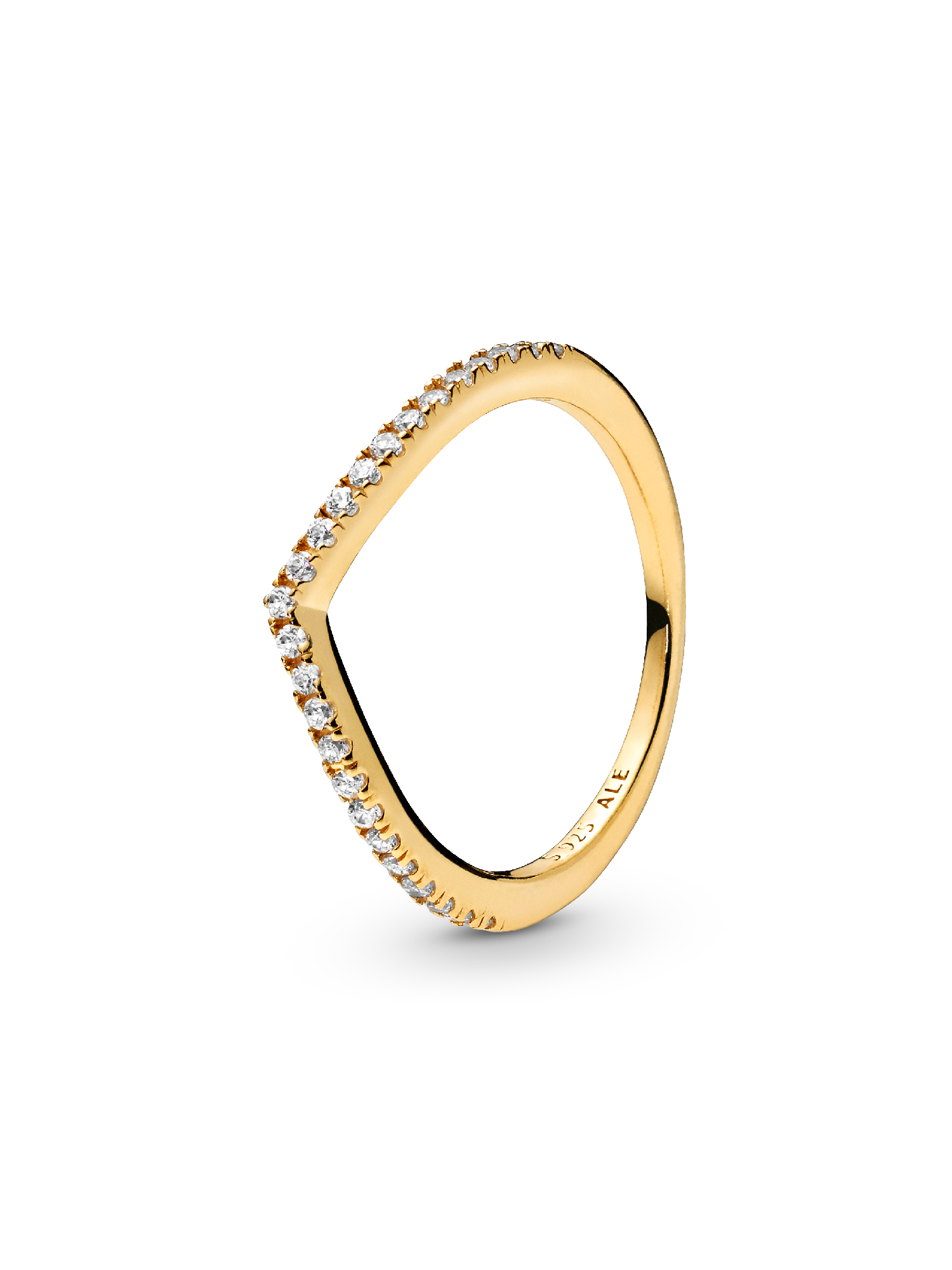 Funkelnder Wishbone Ring
