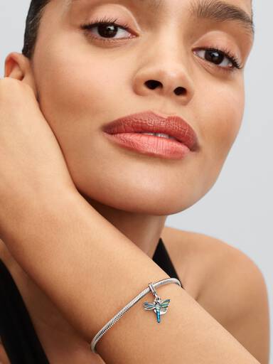 Libelle Doppelter Charm-Anhänger