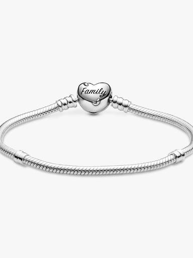 Bracciale a maglia snake con chiusura a cuore con albero della famiglia