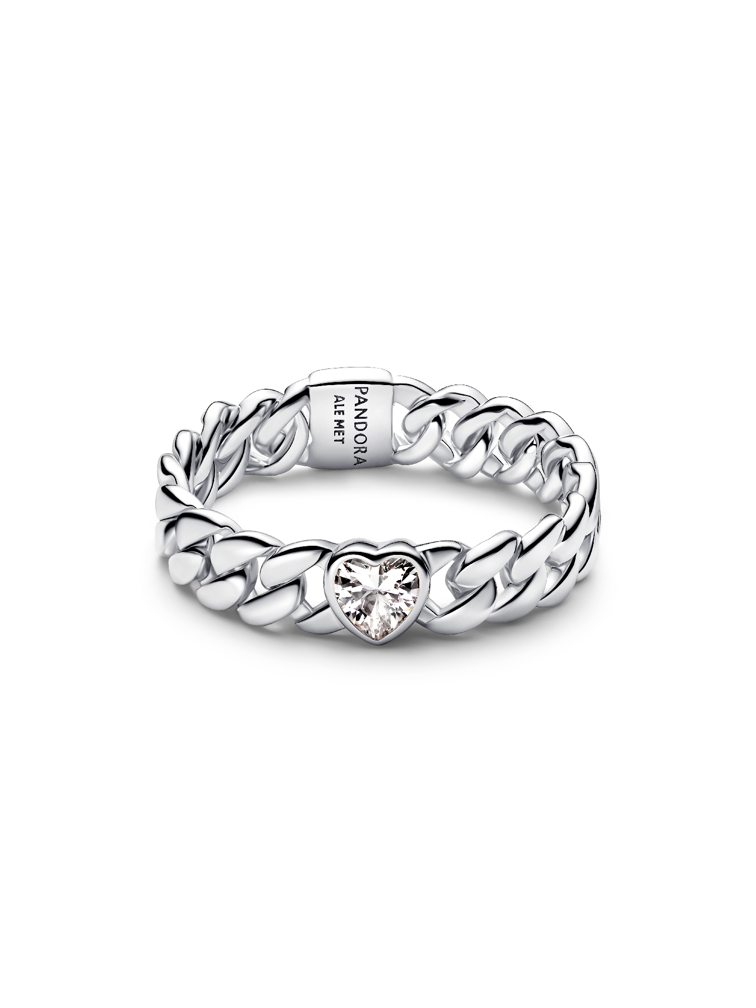 Herz Cuban-Kette Ring