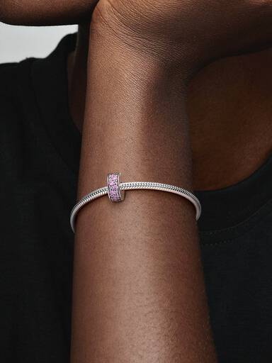 Charm Clip Pavé Rose