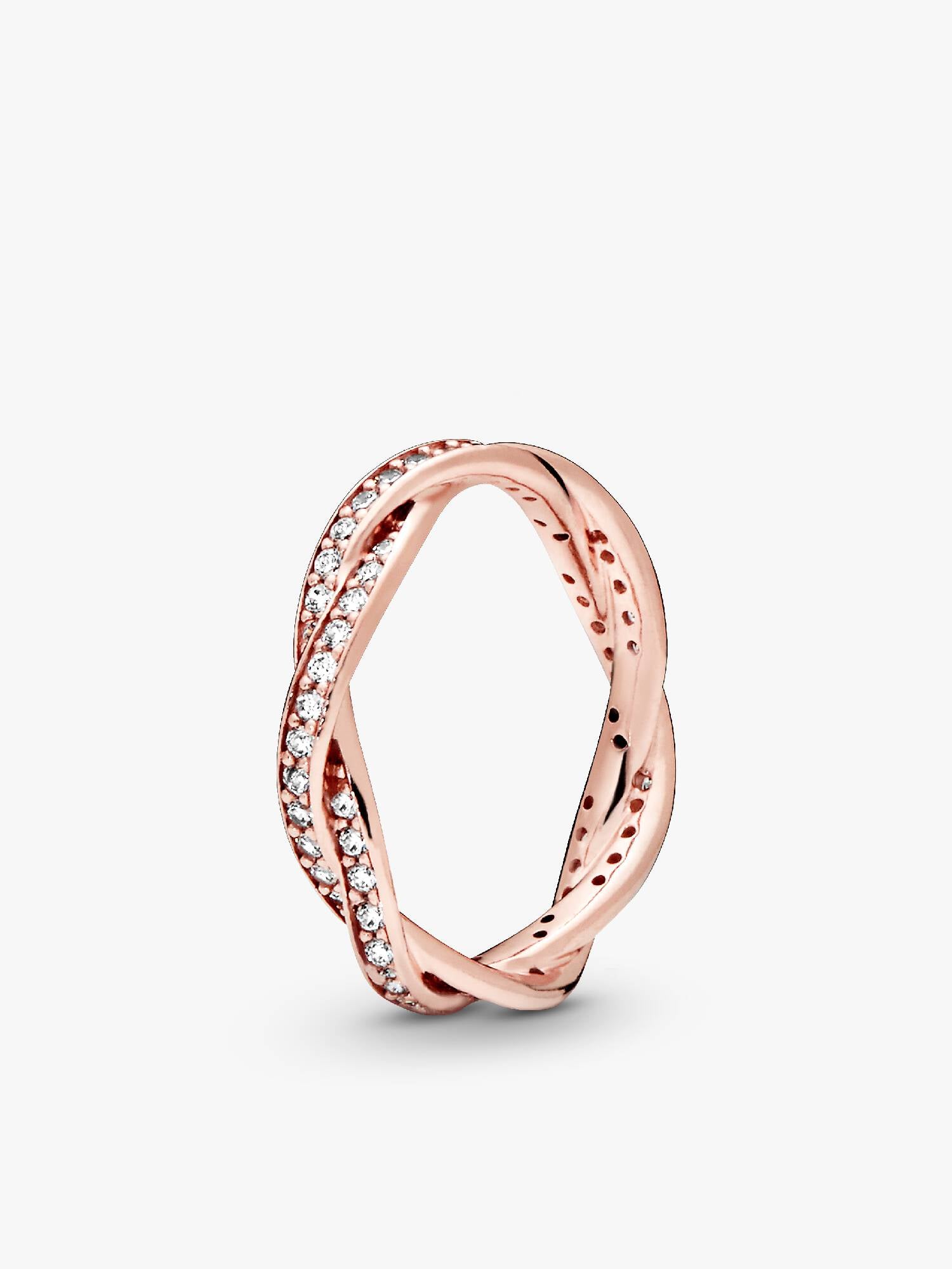 Funkelnde Gedrehte Linien Ring