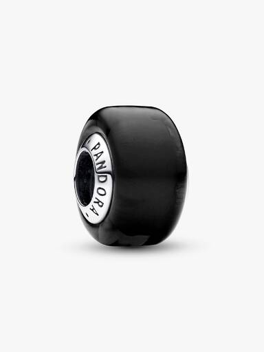 Charm mini in vetro di Murano nero
