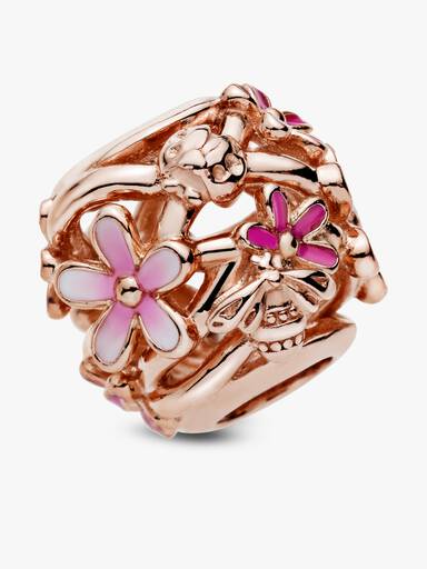 Charm Margherita rosa openwork