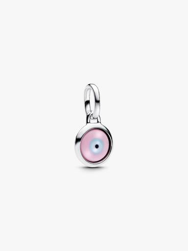Gravierbarer Evil Eye Murano-Glas Mini-Charm-Anhänger