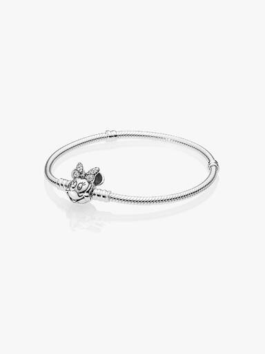 Disney Pavé Minnie Maus-Kugelverschluss Schlangen-Gliederarmband