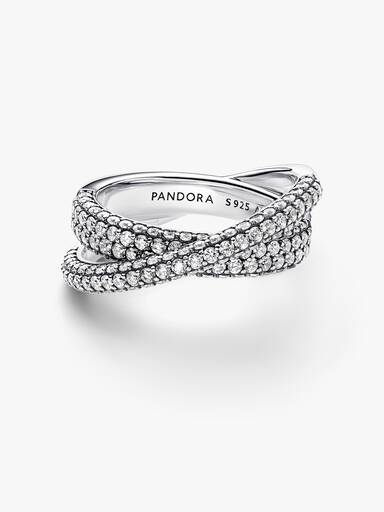 Pandora Timeless Pavé Gekreuzter Doppelband-Ring