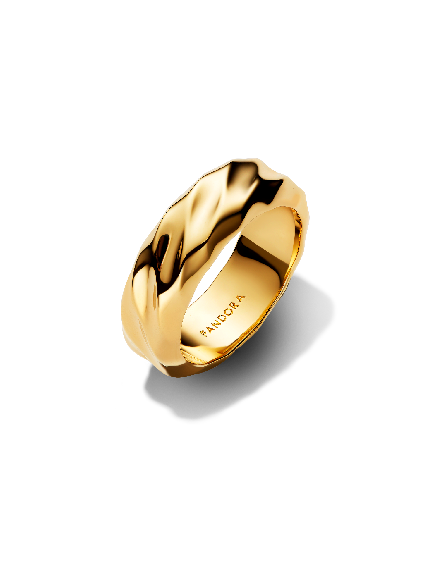 Gewellter Breiter Band-Ring
