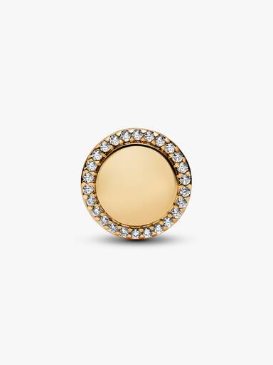 Charm Bottone scintillante da incidere