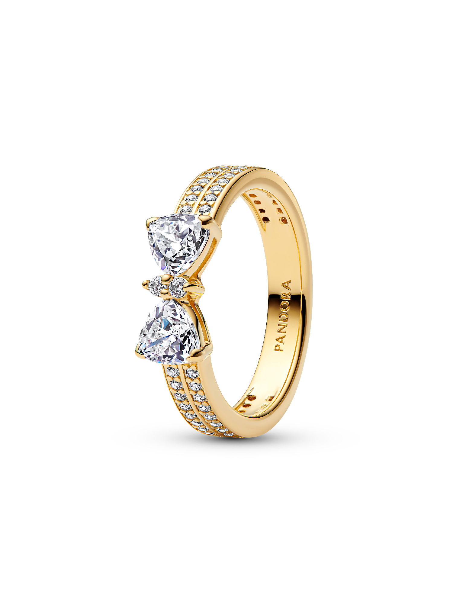 Funkelnde Schleife Doppelreihiger Ring