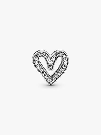 Charm Cœur Dessiné Scintillant