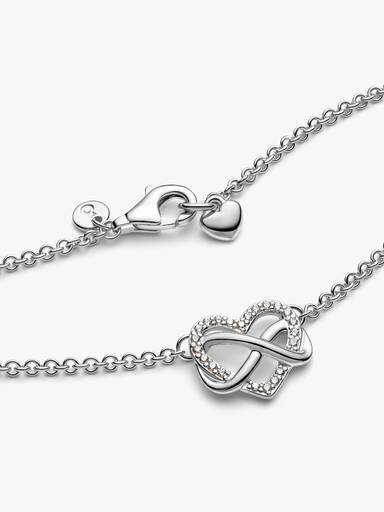Funkelnde Unendlichkeits-Herz Collier-Halskette