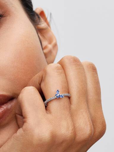 Bague Papillon Scintillante