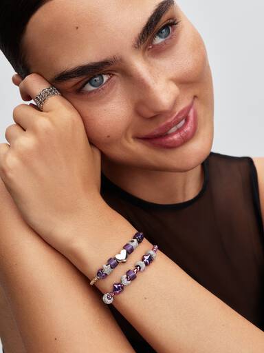 Violettes Stern Mini-Charm
