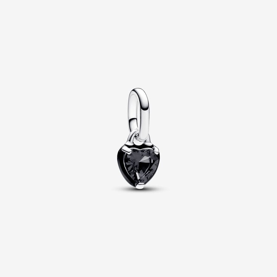 Mini charm pendente nero con cuori Il mio chakra Pandora ME image number 0