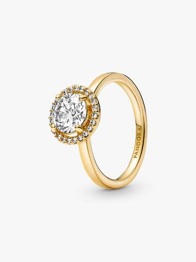 Funkelnder Runder Strahlenkranz Ring