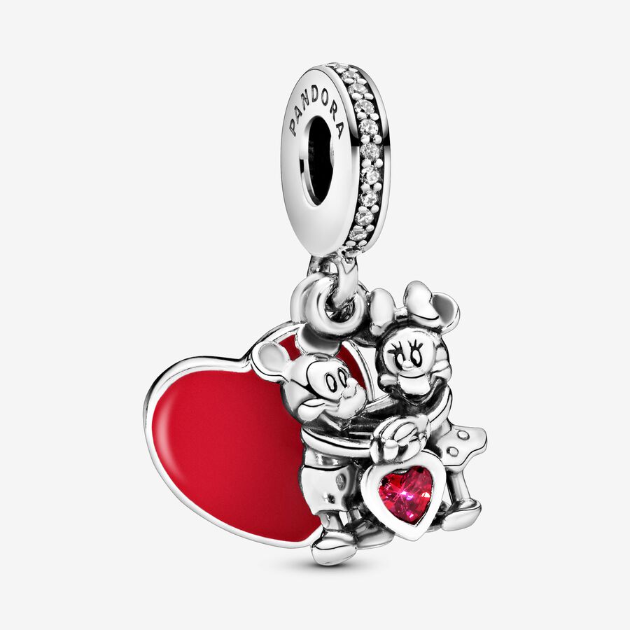 Disney, Charm pendente Amore con Mickey Mouse e Minnie image number 0