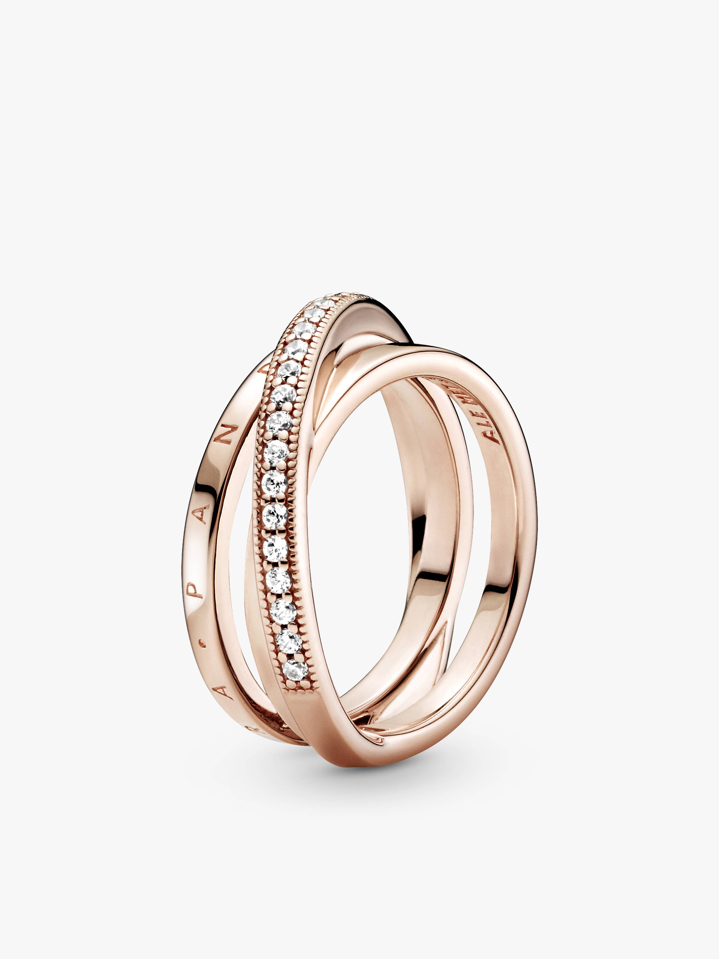 Dreifach gekreuzter Pavé-Ring