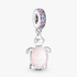 Rosafarbene Meeresschildkröte Murano-Glas Charm-Anhänger Rosafarbene Meeresschildkröte Murano-Glas Charm-Anhänger