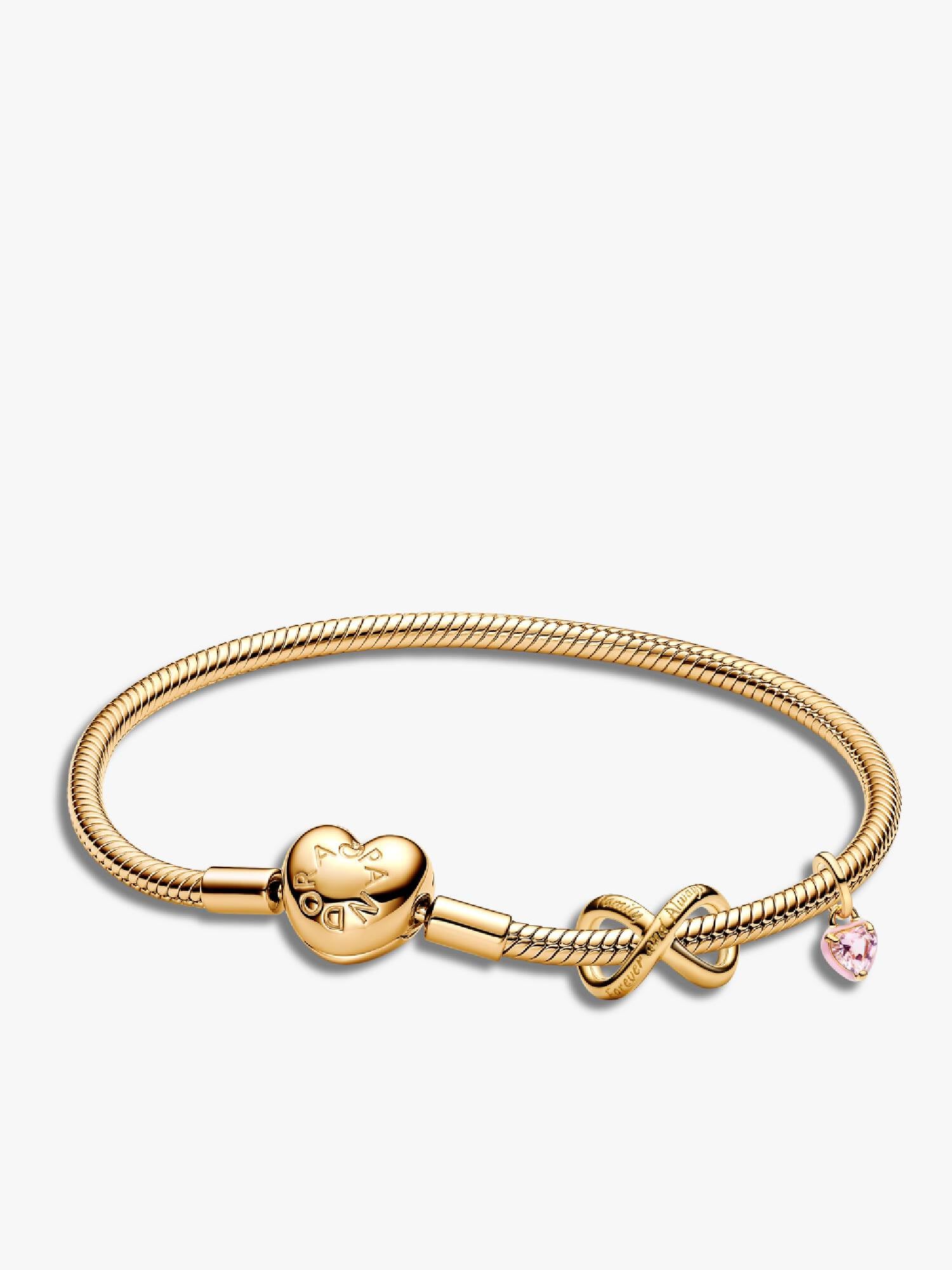 Vergoldetes Armband Set mit Unendlichkeits-Charm
