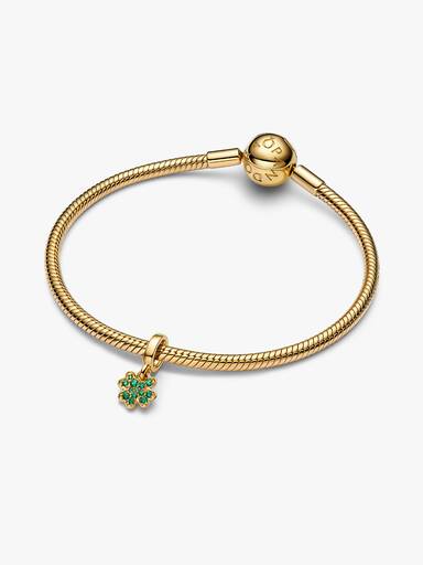 Vierblättriges Kleeblatt Charm-Anhänger