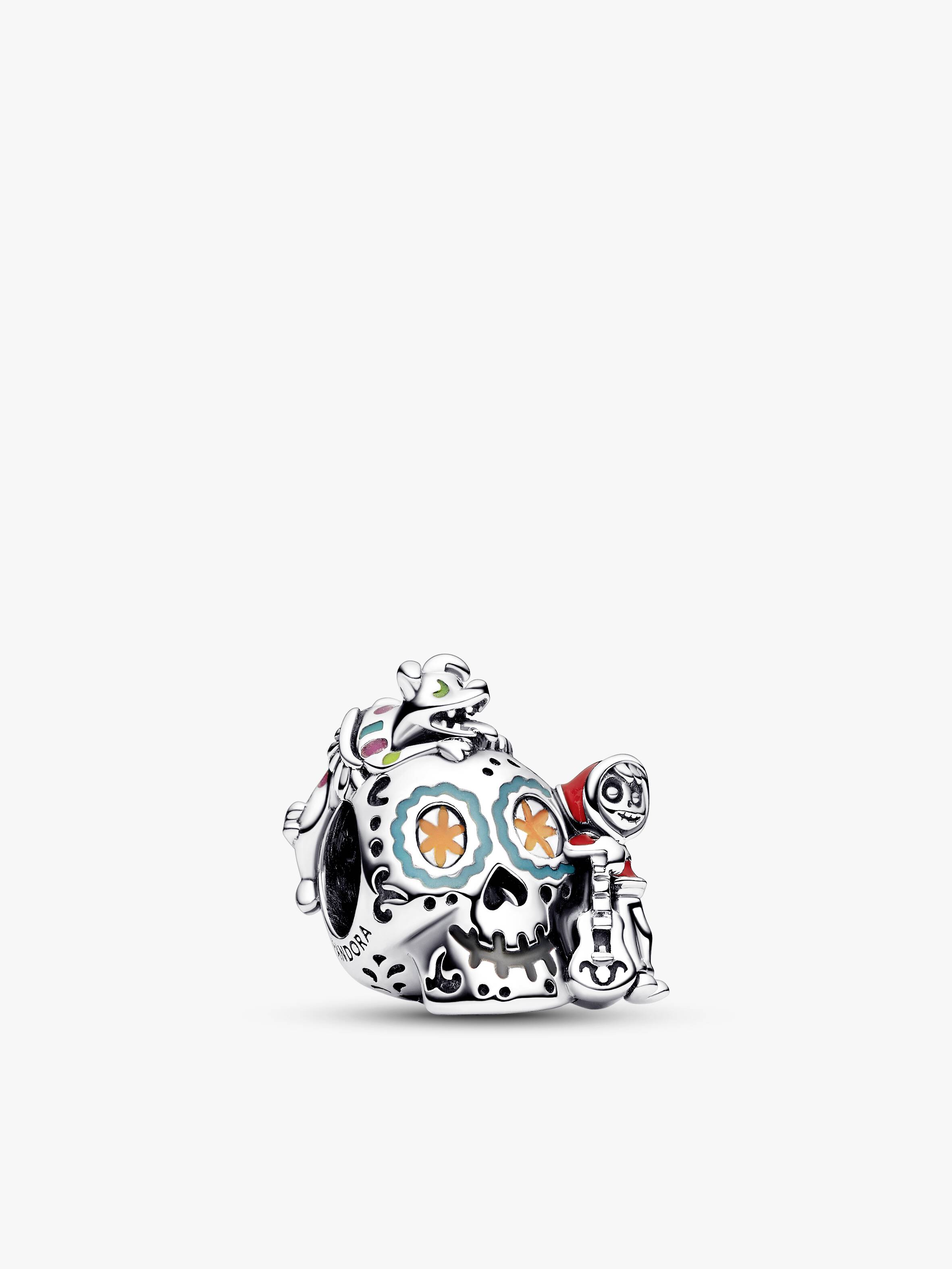 Disney Pixar, charm Coco che risplende al buio, Miguel e Dante con teschio