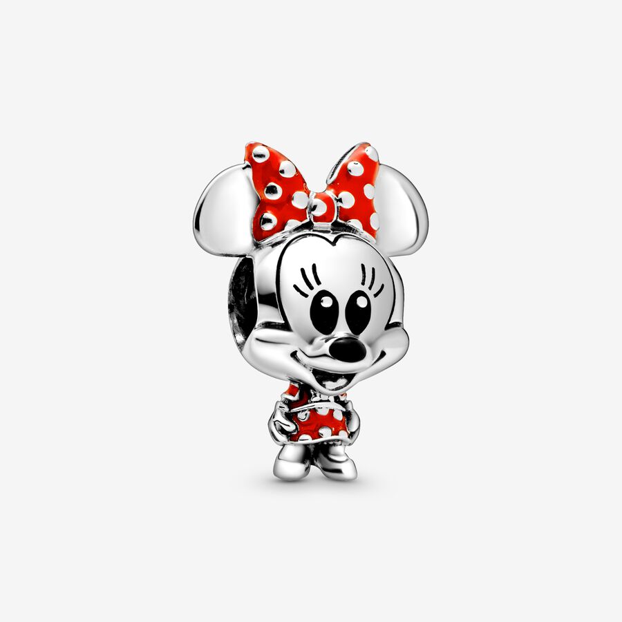 Disney, Charm Minnie con abito e fiocco a pois image number 0